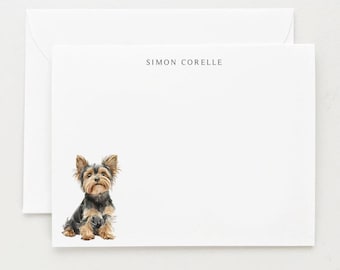 Yorkie Note Card Set: Personalized Dog Stationery Gift