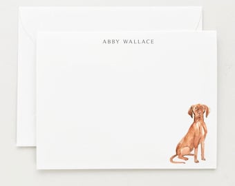 Vizsla Stationery, Personalized Dog Gift, Dog Note Card Set with Envelopes