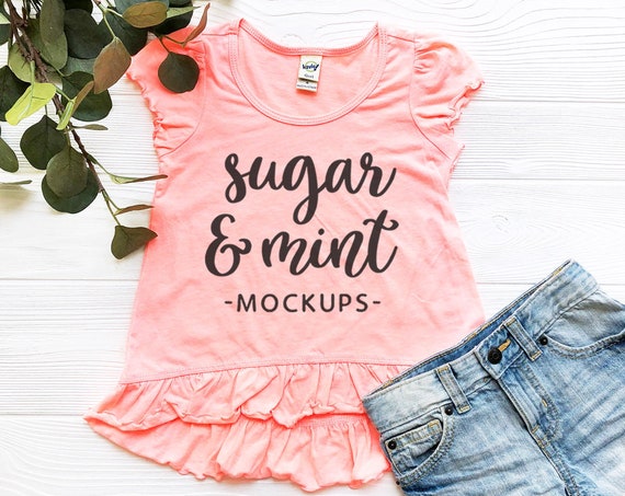 Download Free Infant Toddler T-Shirt Flay Lay Kavio Ruffle Mockup ...