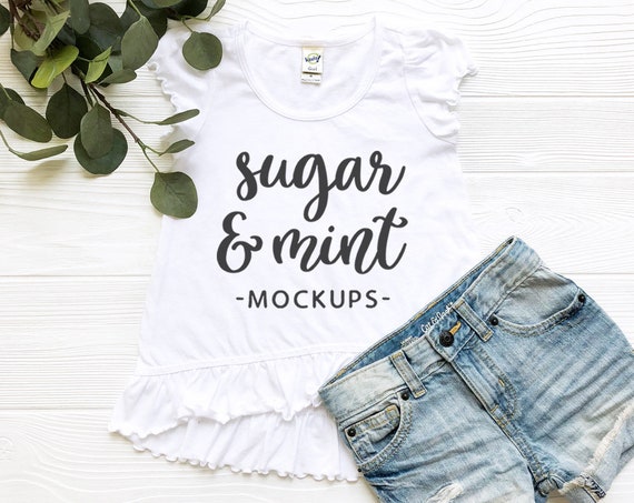 Toddler T-Shirt Flay Lay Kavio Ruffle Mockup In