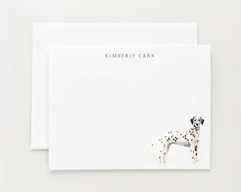 Dalmatian Stationery, Personalized Dog Gift, Dog Note Card Set with Envelopes