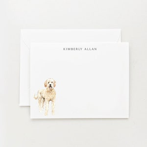 Goldendoodle Stationery, Personalized Dog Gift, Dog Note Card Set with Envelopes