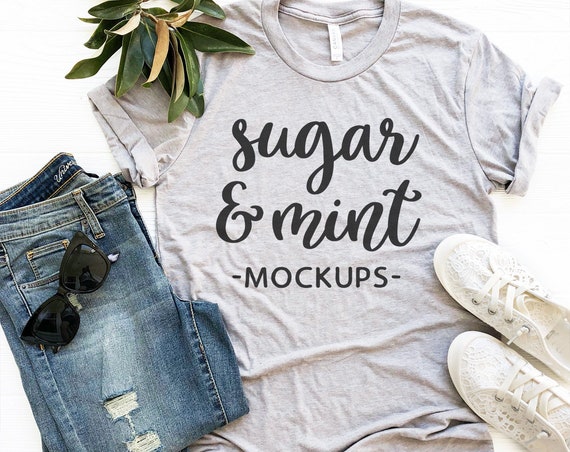 Triblend T-Shirt Mockup Bella Canvas 3413 Unisex Athletic