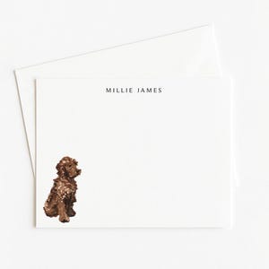 Labradoodle Note Card Set: Personalized Dog Stationery Gift