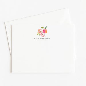 Personalized Apple Note Card Set: Fruit Stationery Gift