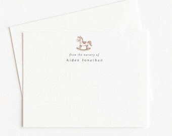 Baby Shower Thank You Cards, Personalized Stationery Set of 12