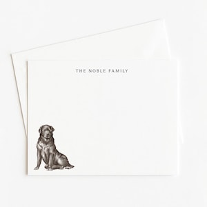 Black Lab Stationery Set: Personalized Note Cards, Envelopes (Set of 12)