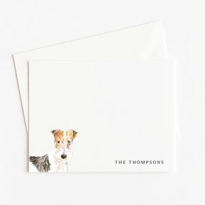 Wire Haired Fox Terrier Note Card Set: Personalized Dog Stationery