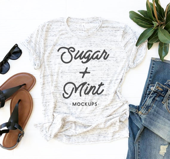 T-Shirt Mockup Bella Canvas 3650 Unisex Marble T