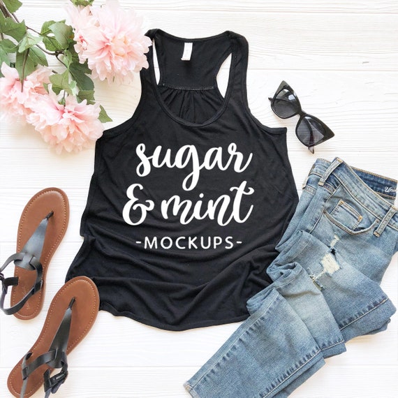 Download Bella Canvas 8800 Tank Top Mockup Black Color Art Collectibles Deshpandefoundationindia Org