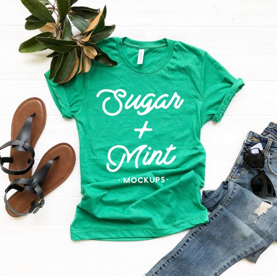 Heather Kelly Bella Canvas Mockup 3001 Unisex T Shirt Etsy