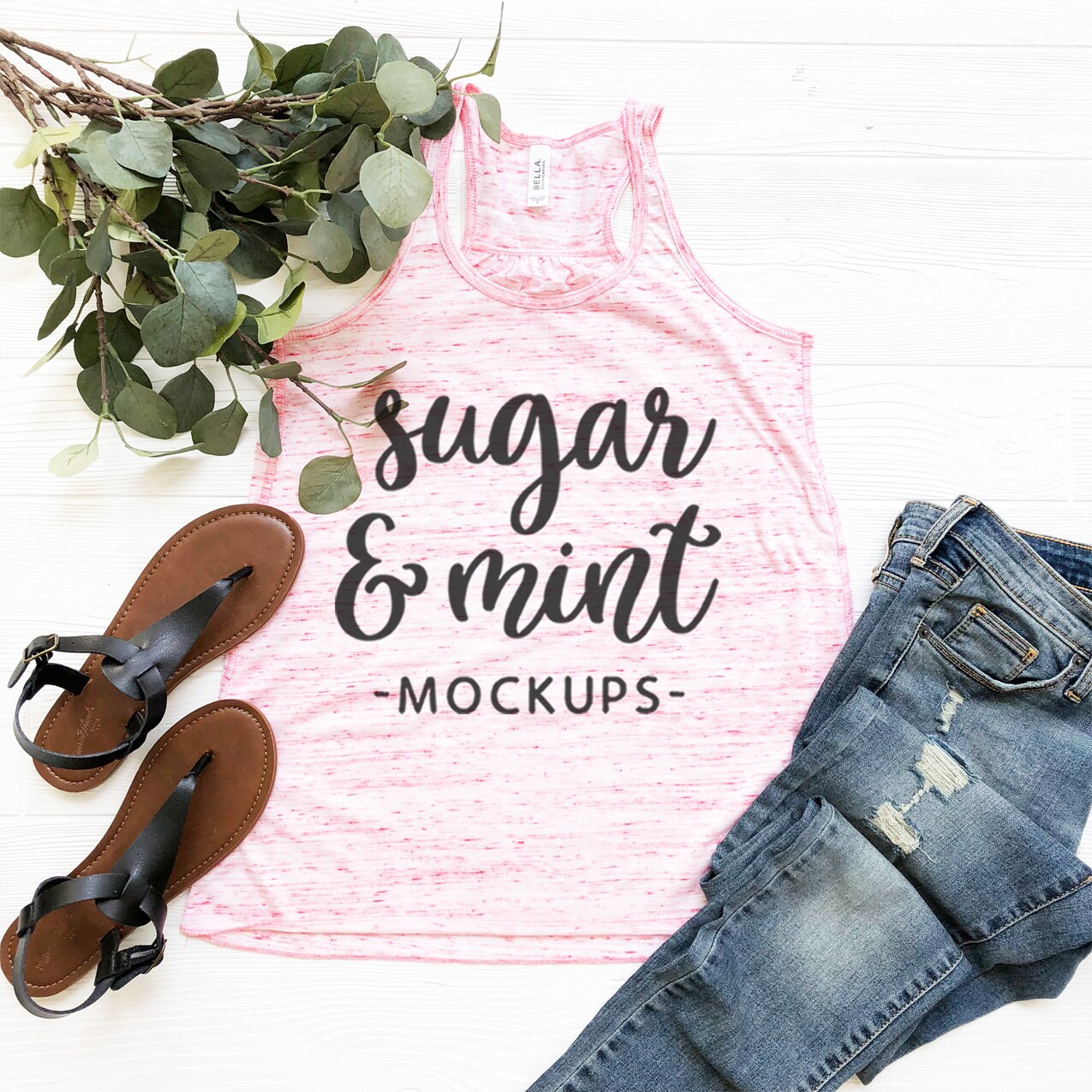 Download Red Marble Racerback Tank Top Mockup Bella Canvas 8800 | Etsy