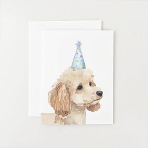 Poodle Birthday Card, Dog Birthday Card, Cockapoo, Mini Poodle, Goldendoodle