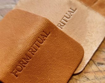 Set personalized Leather Tag from 10 pieces