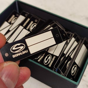 Set laser engraved  aluminium  labels for marking  products - optionally with double-sided adhesive tape