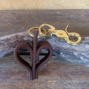 Leather Heart Keychain