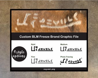 Archivo gráfico de marca Freeze de BLM Mustang o Burro Freeze personalizado