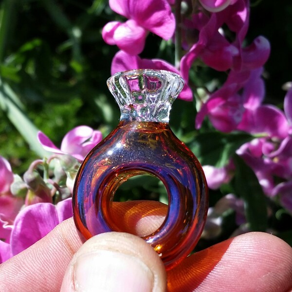 Glass Pipes Diamond Ring Pendant Pipe Collectable Tobacco Pipe