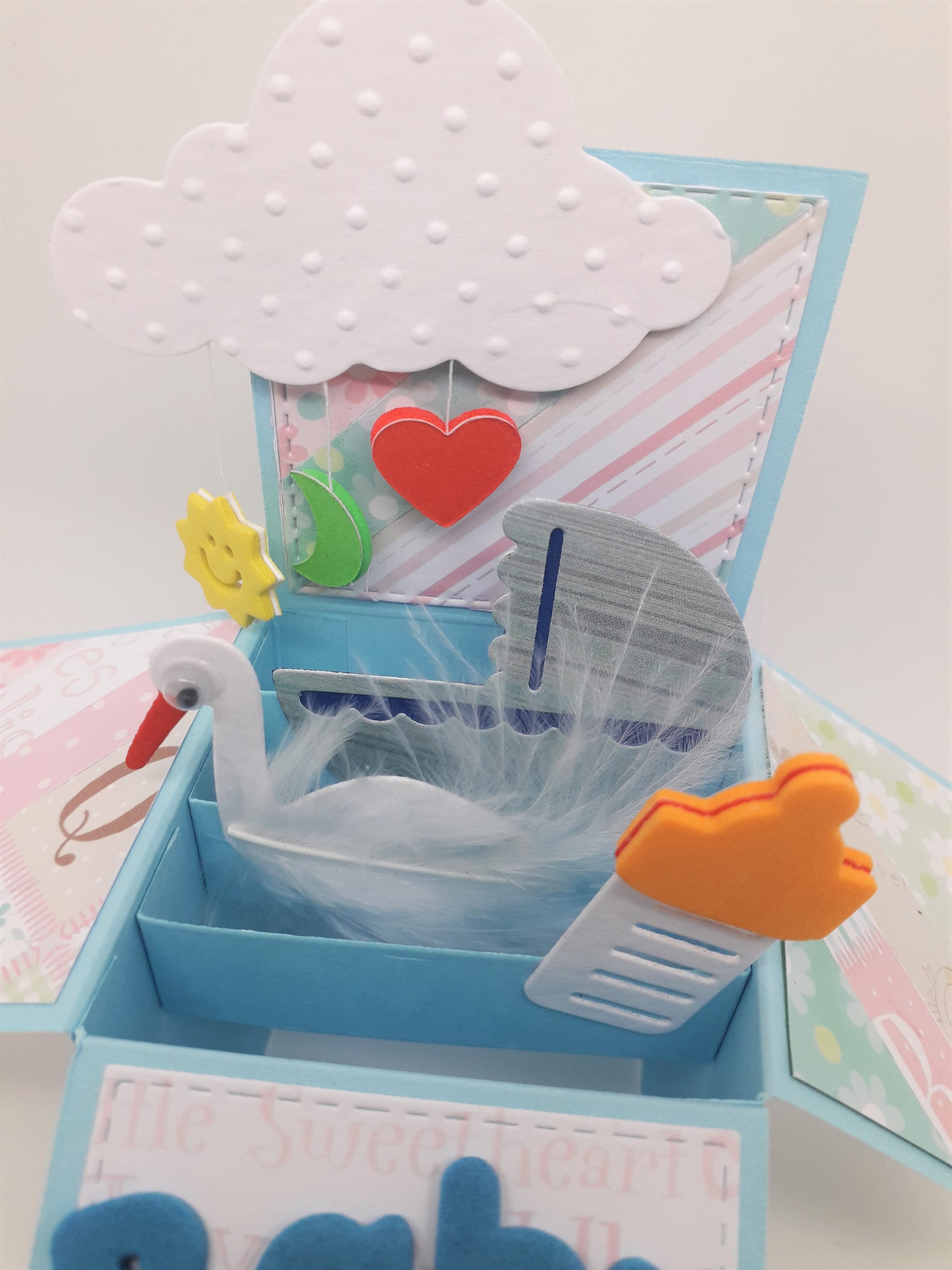 Baby Boy Popup Card New Baby Popup Card A2 Size 4 Etsy