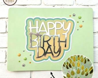 Expandable Birthday Candles Card: Customizable Age Card (5” x 7”)