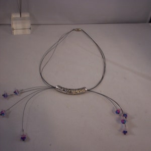 Handmade Free Floating flower Necklace 19 inches long