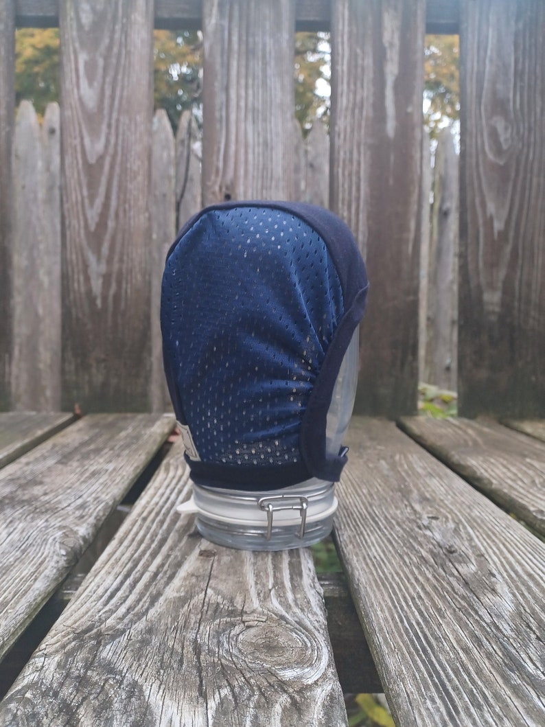 Ready to ship Midnight Navy Blue with Navy Mesh Hearing Aid Cap for those with hearing aids/ cochlear implants image 6