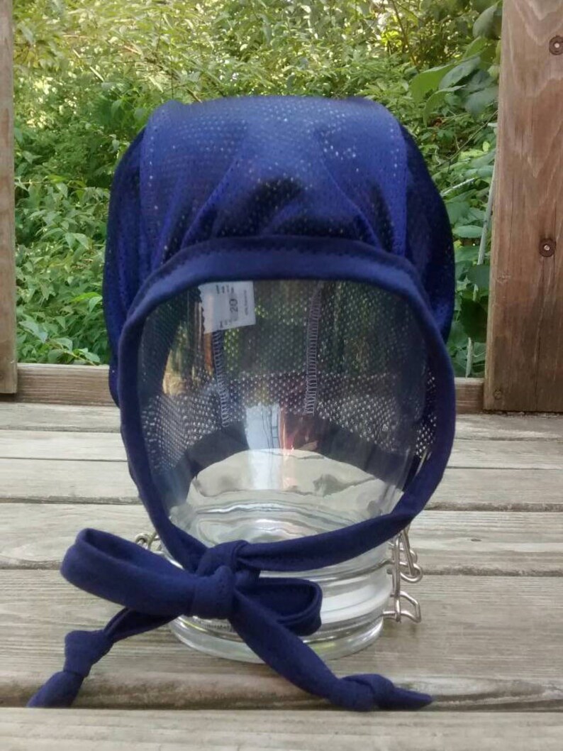 Custom Navy All Mesh Hearing Aid Hat for those with hearing Etsy