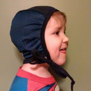 Ready to ship Midnight Navy Blue with Navy Mesh Hearing Aid Cap for those with hearing aids/ cochlear implants image 8