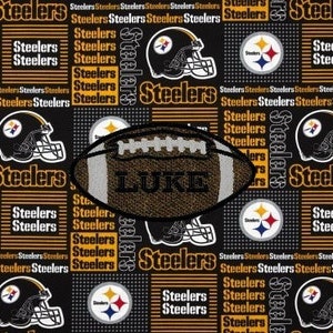Poduszka piłkarska Pittsburgh Steelers w kolorze żółtym z nadrukiem