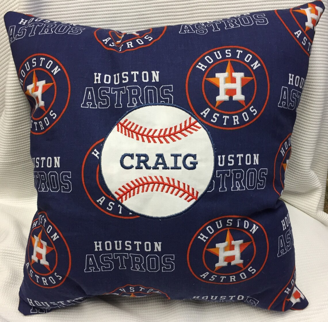 Houston Astros Baseball Personalized Pillow Etsy