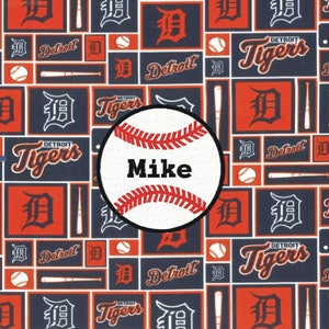 Detroit Tigers Baseball Personalized Pillow