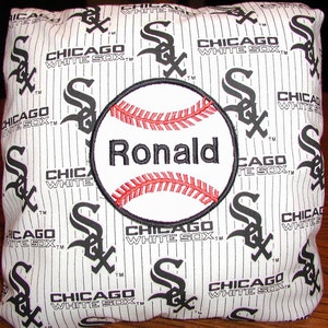Chicago White Sox Baseball Personalized Pillow