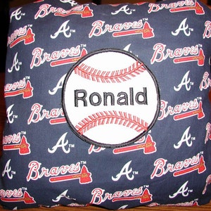 Atlanta Braves Baseball Personalized Pillow