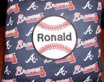 Atlanta Braves Baseball Personalized Pillow