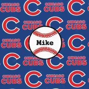 Chicago Cubs Baseball Personalized Pillow