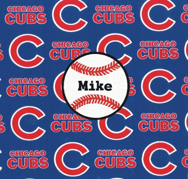 Chicago Cubs Baseball Personalized Pillow