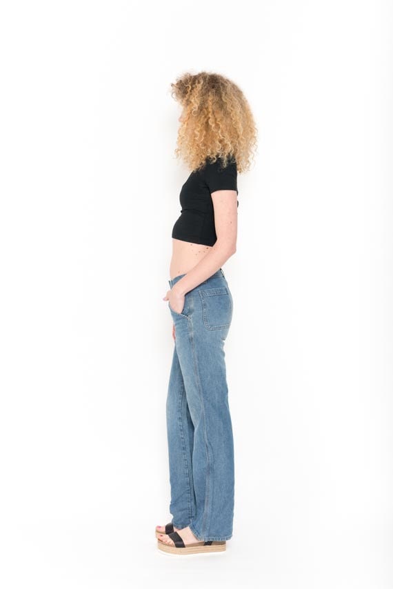 1990s Benetton Bell Bottoms Jeans - Vintage 90s B… - image 4