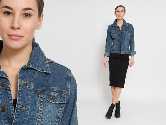 buttoned up jean jacket