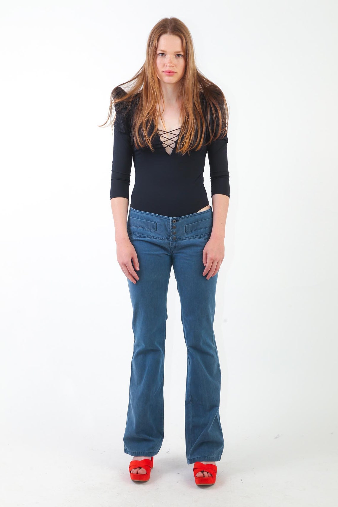 2000s DIESEL Jeans Low Rise Bell Bottom Jeans Vintage 90s Etsy