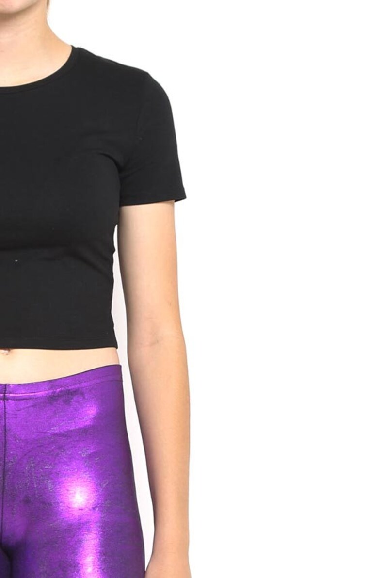 1980s Purple Leggings \u2013 80s Violet Shiny Skinny High Waisted Grunge 70s Disco Pants Madonna Boho Spandex Leggings Size S M