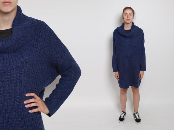 oversized turtleneck jumper dress