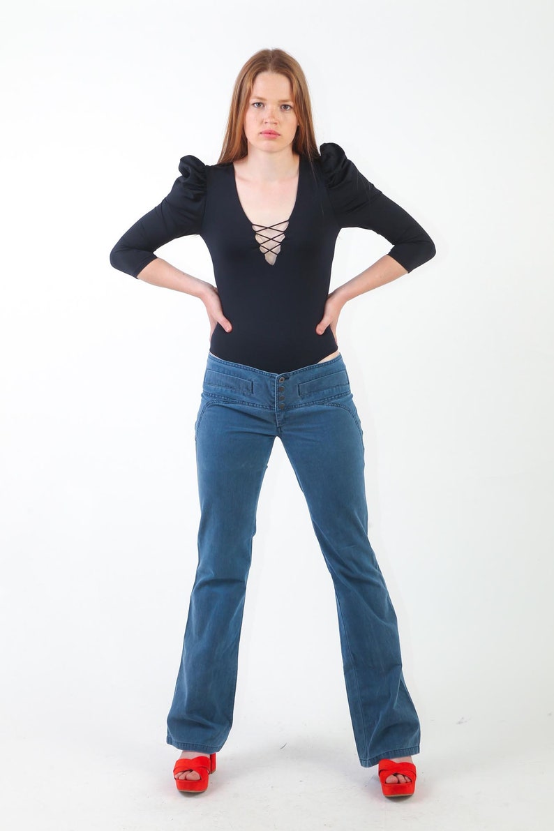 2000s DIESEL Jeans Low Rise Bell Bottom Jeans Vintage 90s