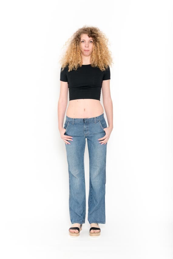 1990s Benetton Bell Bottoms Jeans - Vintage 90s B… - image 3