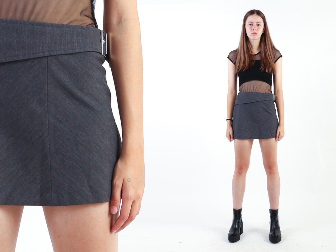 90s Y2K Silver High Waisted Mini Skirt 4 6 main image 0