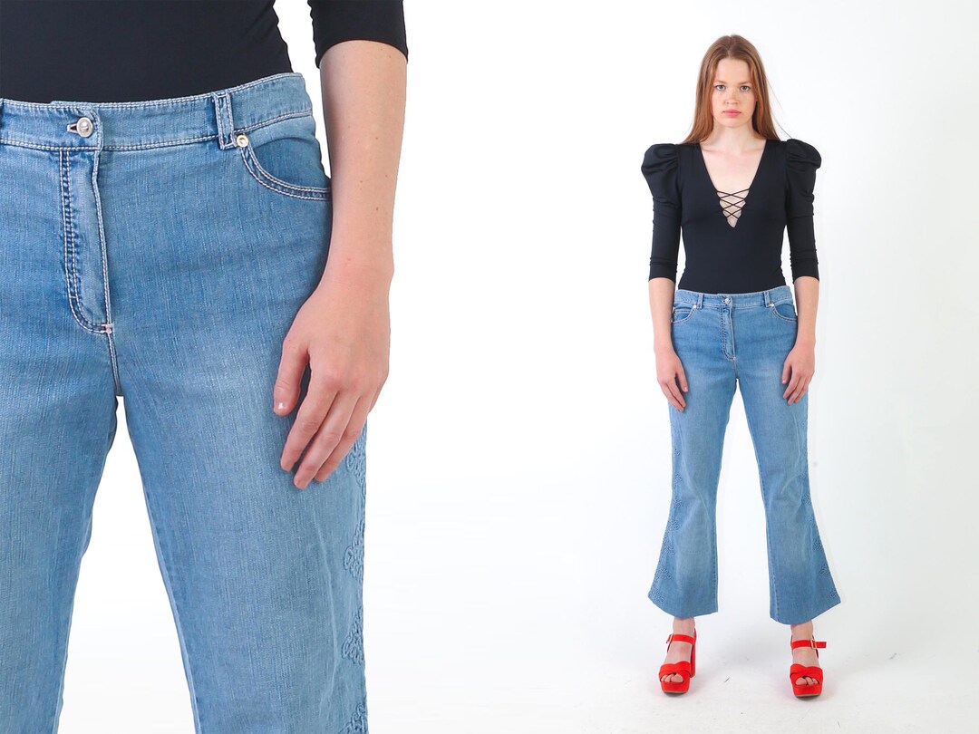 Jeans Designer By Escada In Blue Denim, Size: 8
