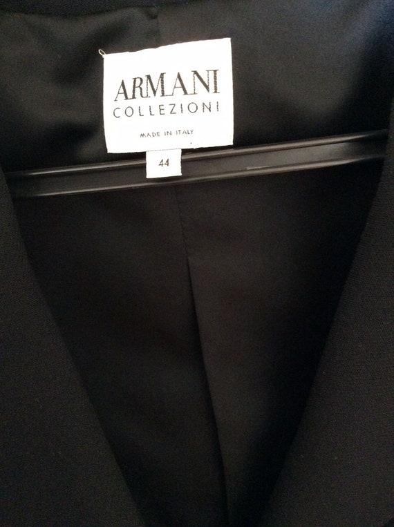 1990s ARMANI Blazer - Vintage Black 90s Sequins F… - image 7