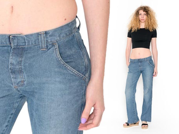 1990s Benetton Bell Bottoms Jeans - Vintage 90s B… - image 1