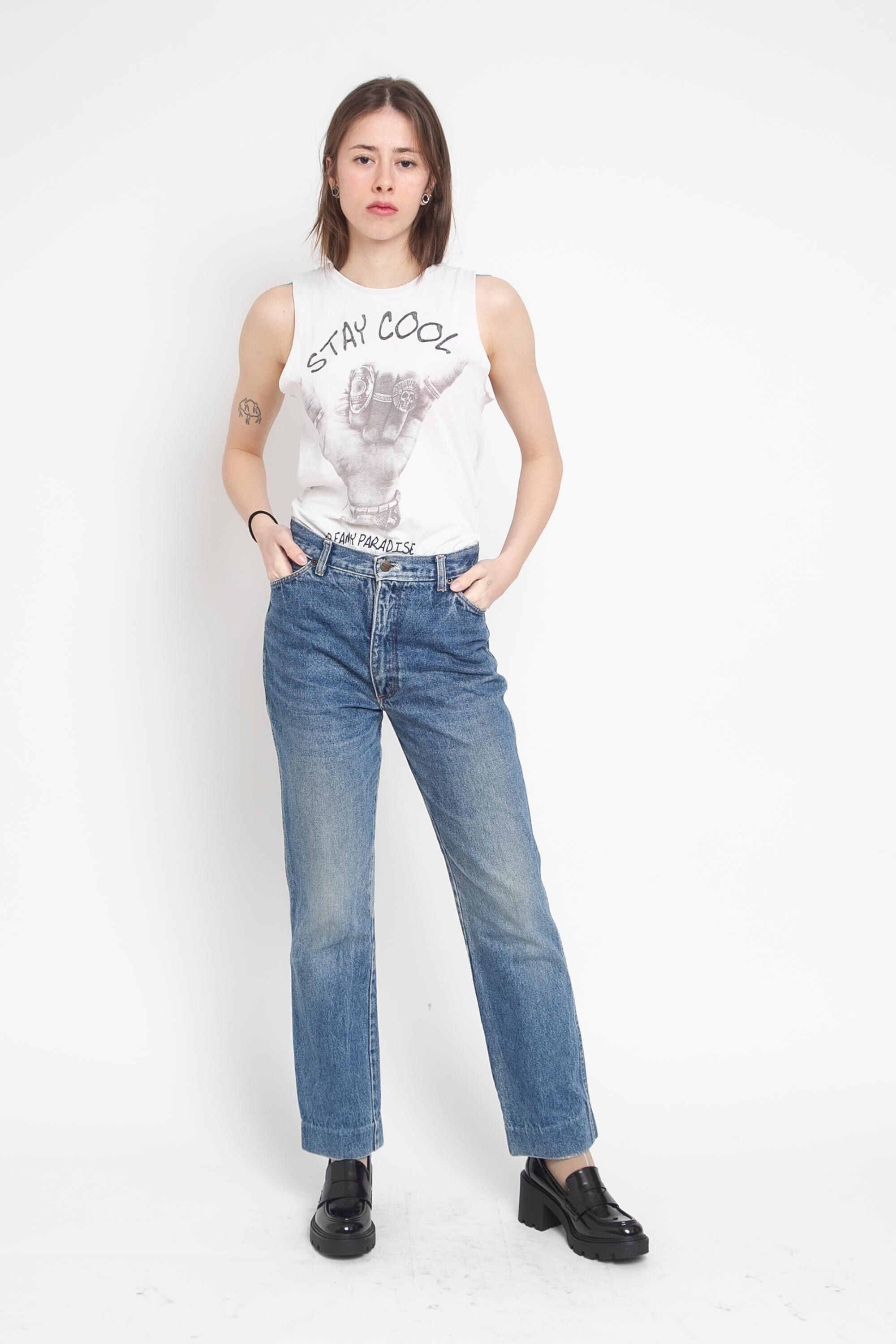 80s Wrangler Jeans Vintage Straight Leg Cowboy Cut Tapered Leg 