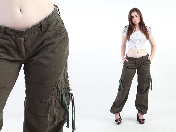 2000s Brown Cargo Pants Vintage 00s Military Y2K G