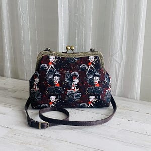Betty Boop Jazz Age Crossbody bag Messenger with Adjustable Leather Strap